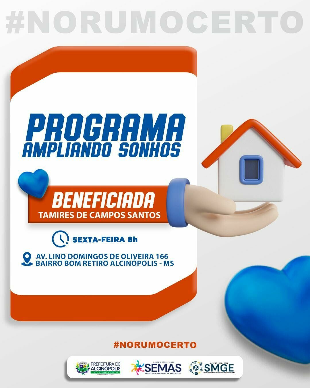 Imagem de compartilhamento para o artigo Alcinópolis celebra mais uma realização: Programa Habitacional ampliando sonhos entrega nova residência da MS Todo dia